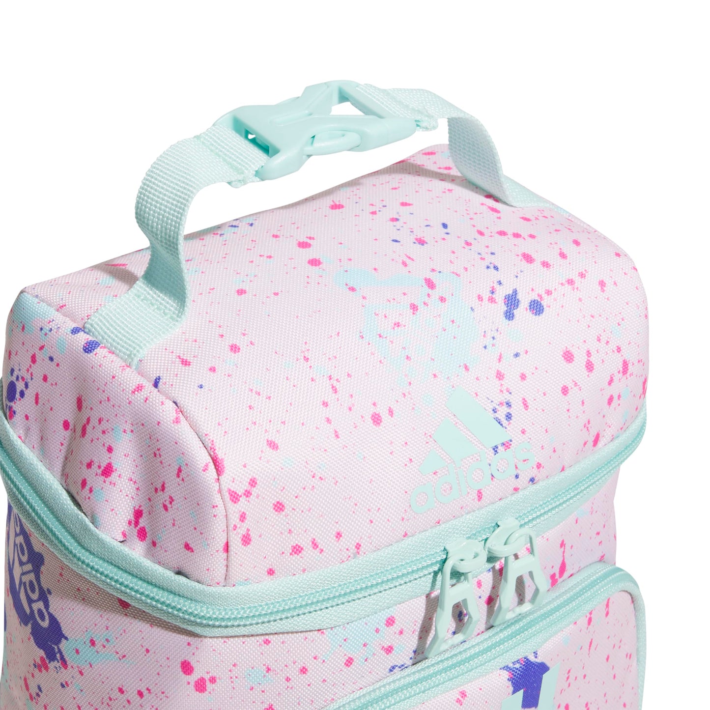 adidas Excel 2 Insulated Lunch Bag, Splatter Sandy Pink/Semi Flash Aqua Blue, One Size