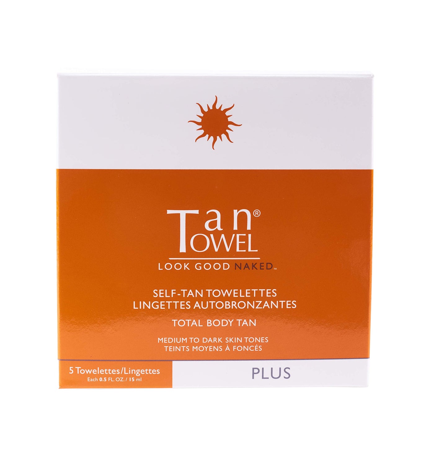 Tan Towel Plus Self-Tan Towelette Full Body, 5 Count (Pack of 1)