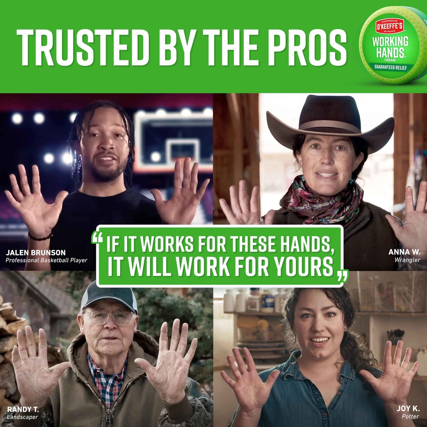 O'Keeffe's Working Hands Hand Cream Plus Night Treatment Cream Bundle - 7 oz Tubes (2 Total) - Repairing Skincare for Cracked, Dry Hands