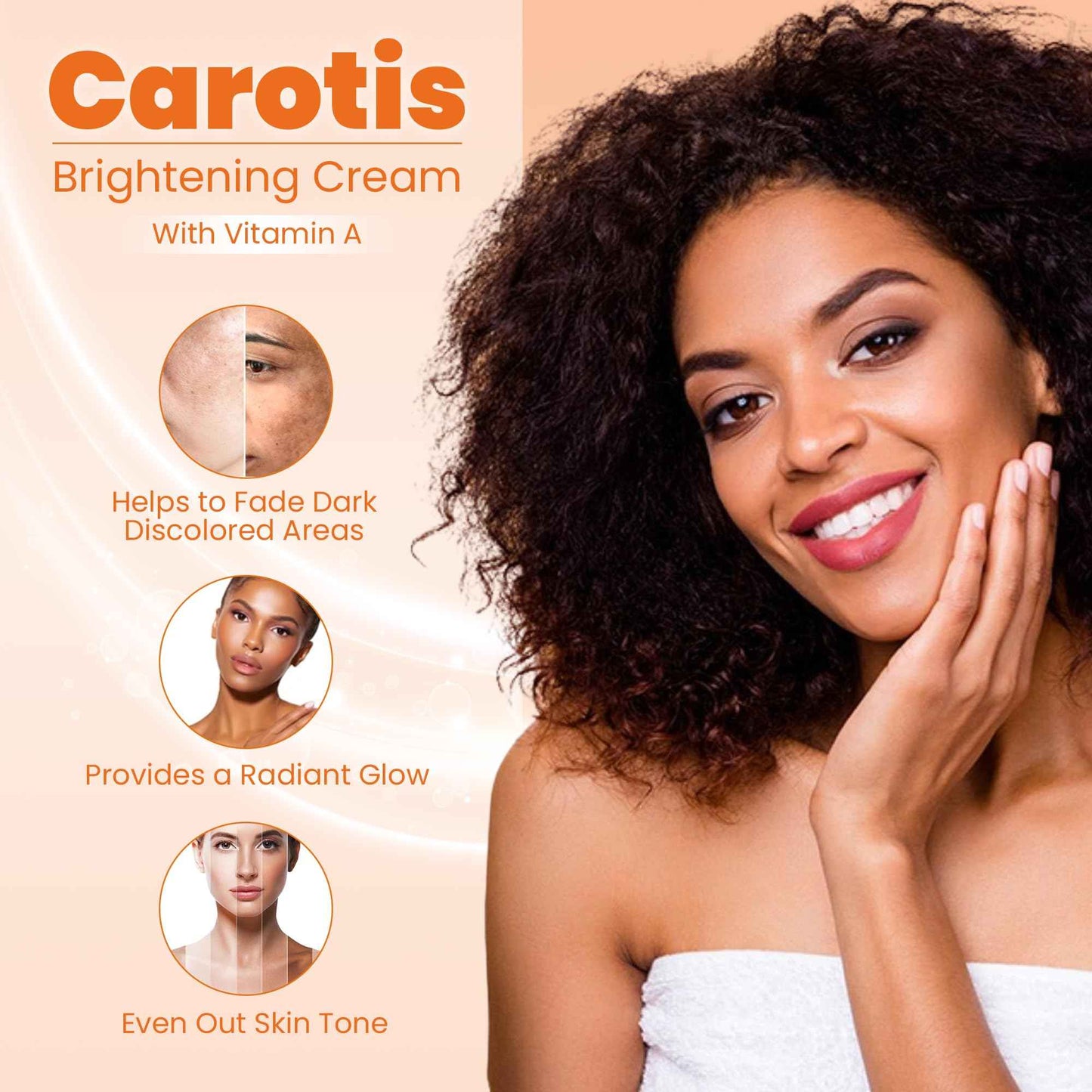 CAROTÏS, Skin Brightening Cream – 300ml / 10.14fl oz – 7 Day Night Cream for Uneven Skin Tone, with Vitamin A (Pack of 2)