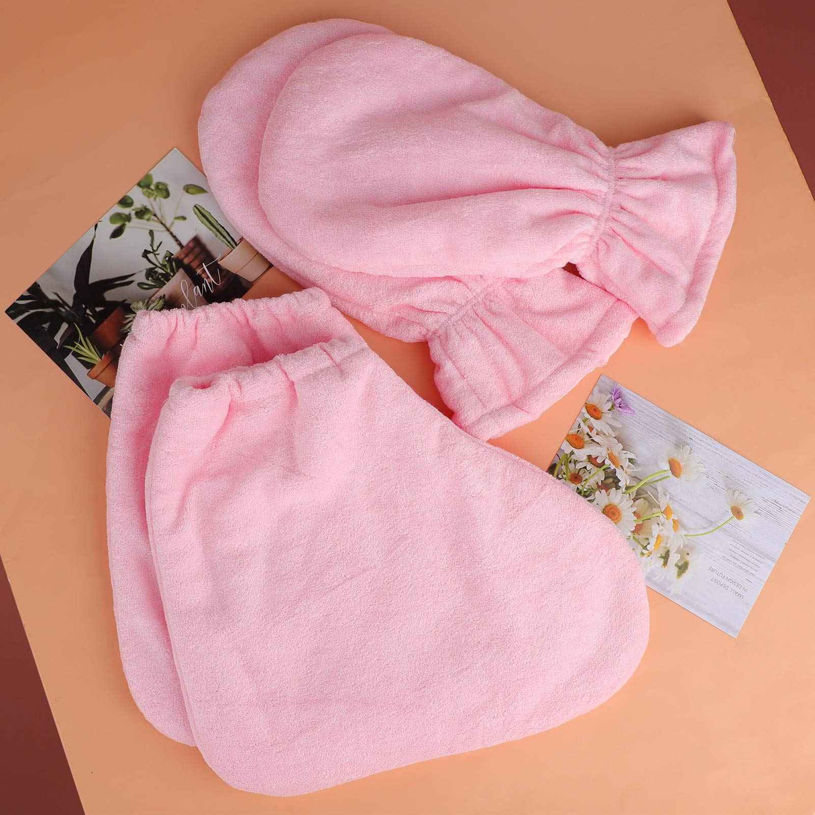 Paraffin Wax Gloves for Hand and Feet, Segbeauty Thick Paraffin Heated SPA Mittens Foot Liners, Gloves & Socks for Hot Wax Hand thera-py Thermal treat-ment Wax Warmer Paraffin Wax Machine Pink