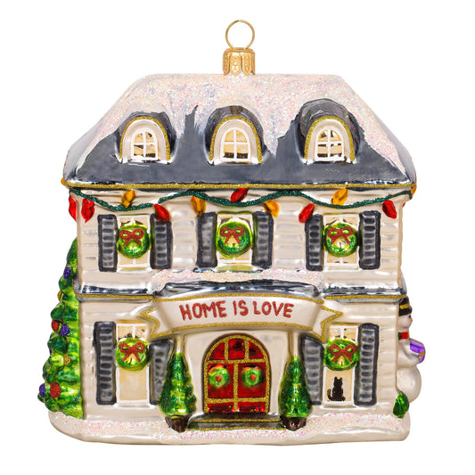 Miss Christmas 2024 Collection Home is Love New House Blown Glass Christmas Tree Ornament