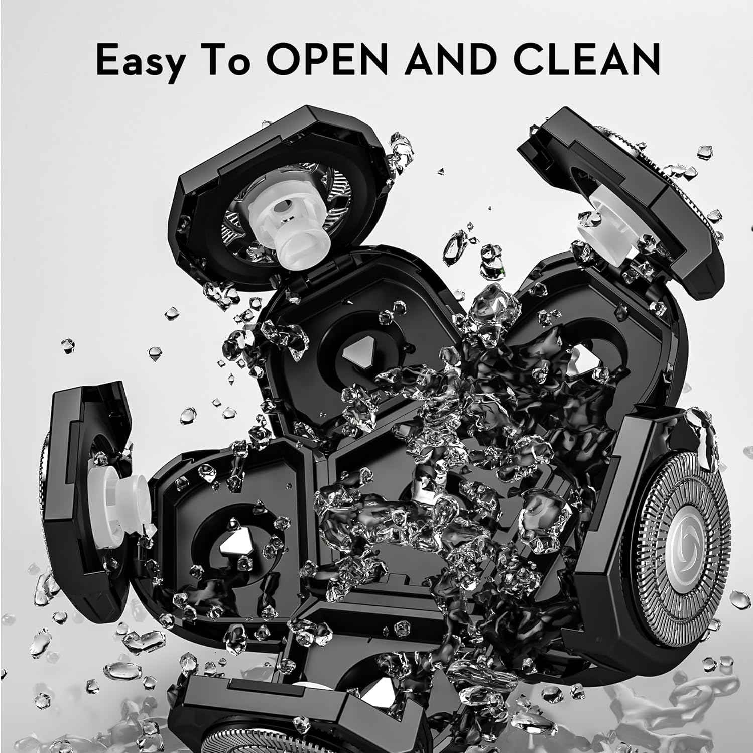 Kibiy Head Shavers Replacement Blades, 6 Blades Head Shaver for Bald Men Replacement, Easy Install Electric Razor Shaver for Model MS-672