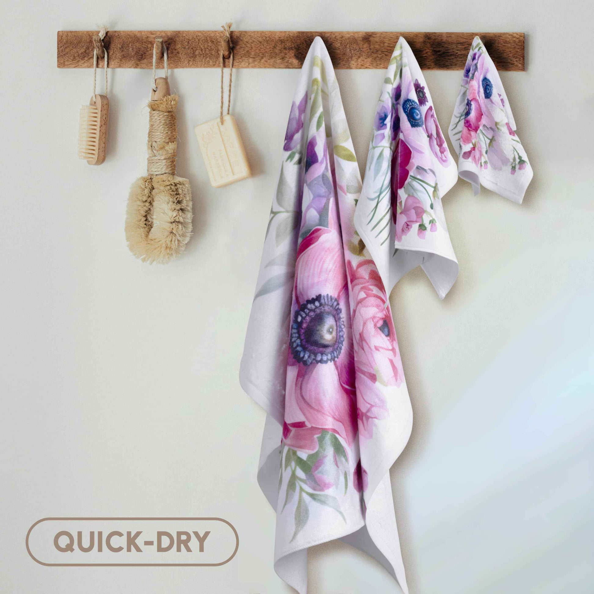 3D Rose Hawaiian Hibiscus n Leaves Print TWL_41559_1 Towel, 15" x 22"