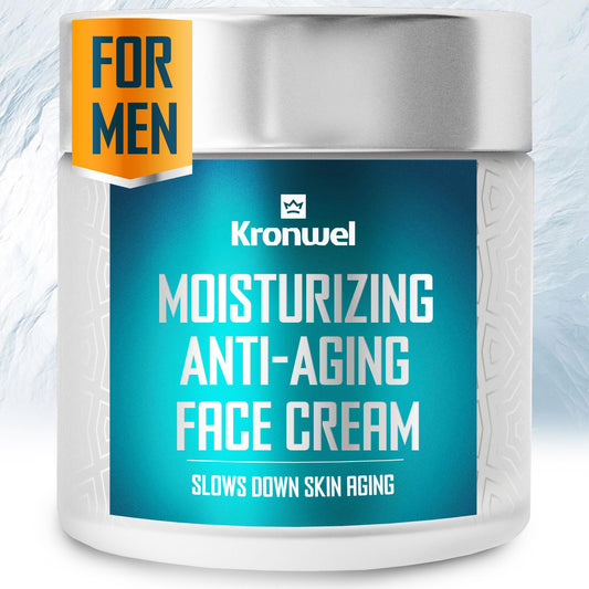 Organic Face Moisturizer for Men, Anti Aging Moisturizing Face Cream for Sensitive Skin, Night & Daily Mens Face Moisturizer for Dry Skin, Hydrating Skin Care Collagen Face Cream, Men Anti Aging Cream