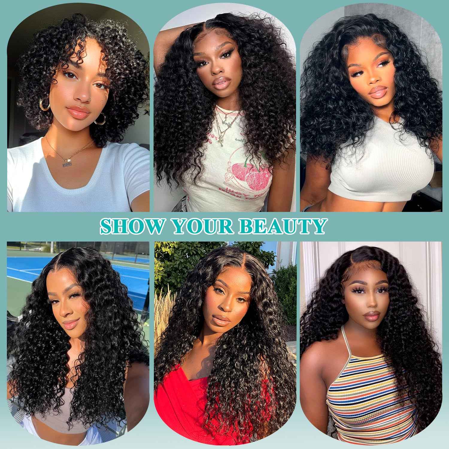 Liang Dian Curly Bundles Human Hair 10 10 12 12 Inch Kinkycurly Bundles Human Hair for Black Women 100% Unprocessed 12A Brazilian Virgin Hair Quick Weave Extensions Natural Black