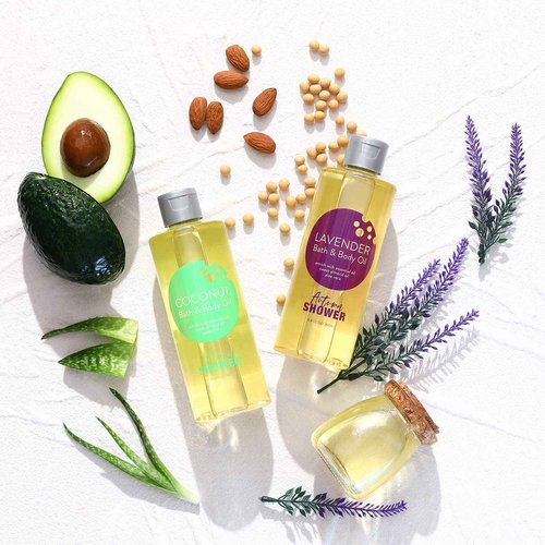 Autumn Shower Bath and Body Oil Body Oil with Sweet Almond Jojoba and Shea Butter, Lavender & Coconut Shower Oils Mother's Day Gift for Women Dry Skin 17.6 fl oz (Pack of 2)