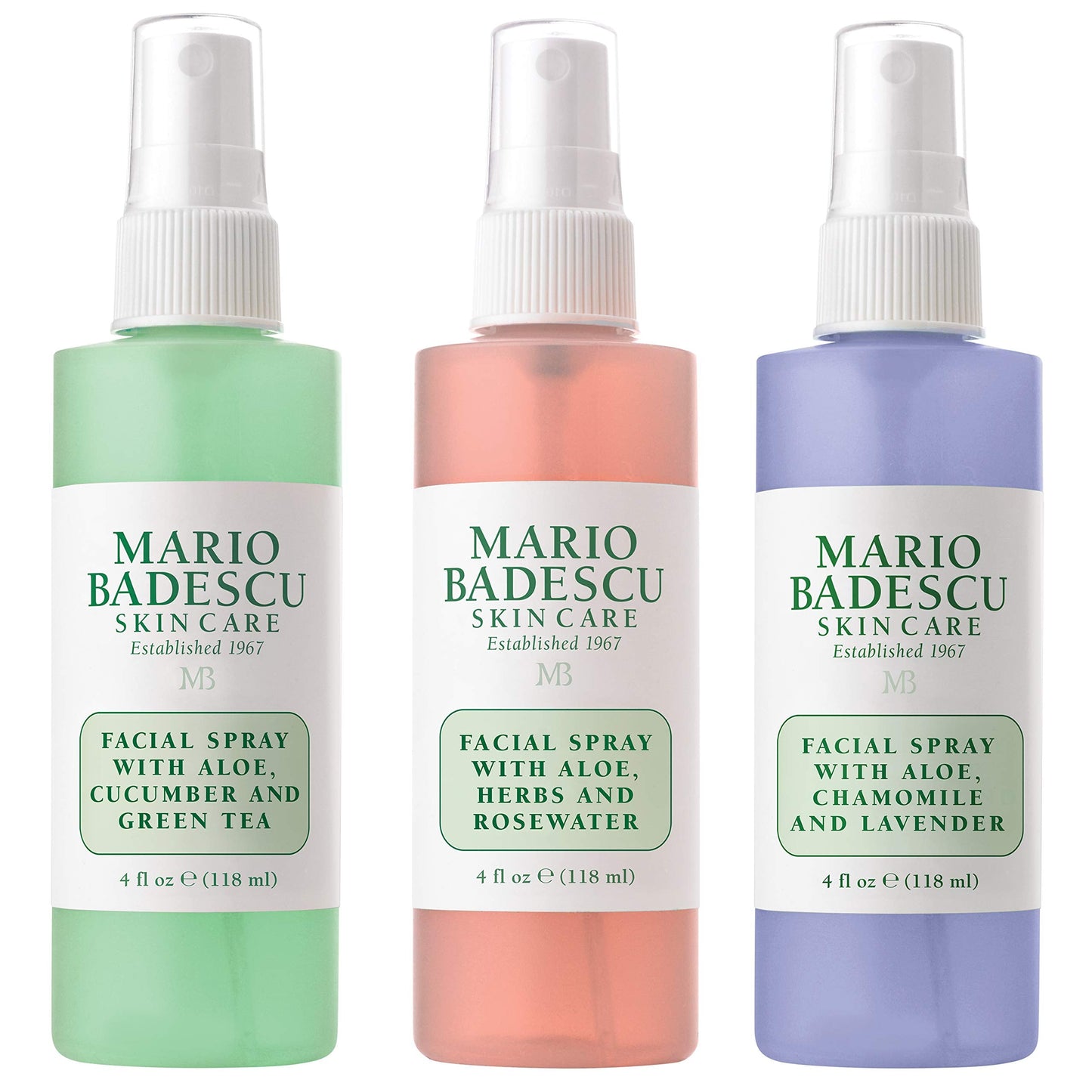 Mario Badescu Facial Spray Trio - Cucumber, Rose, Lavender - Cooling, Hydrating Mists for All Skin Types