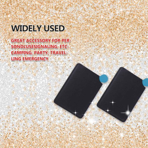 Abvsdu 2 Pcs Pocket Mirror, Stainless Steel Makeup Mirrors Credit Card Mirrors Small Compact Purse Mirror Rectangular Handheld Travel Makeup Mirrors with Leather Case Holder for Women Men (Black)