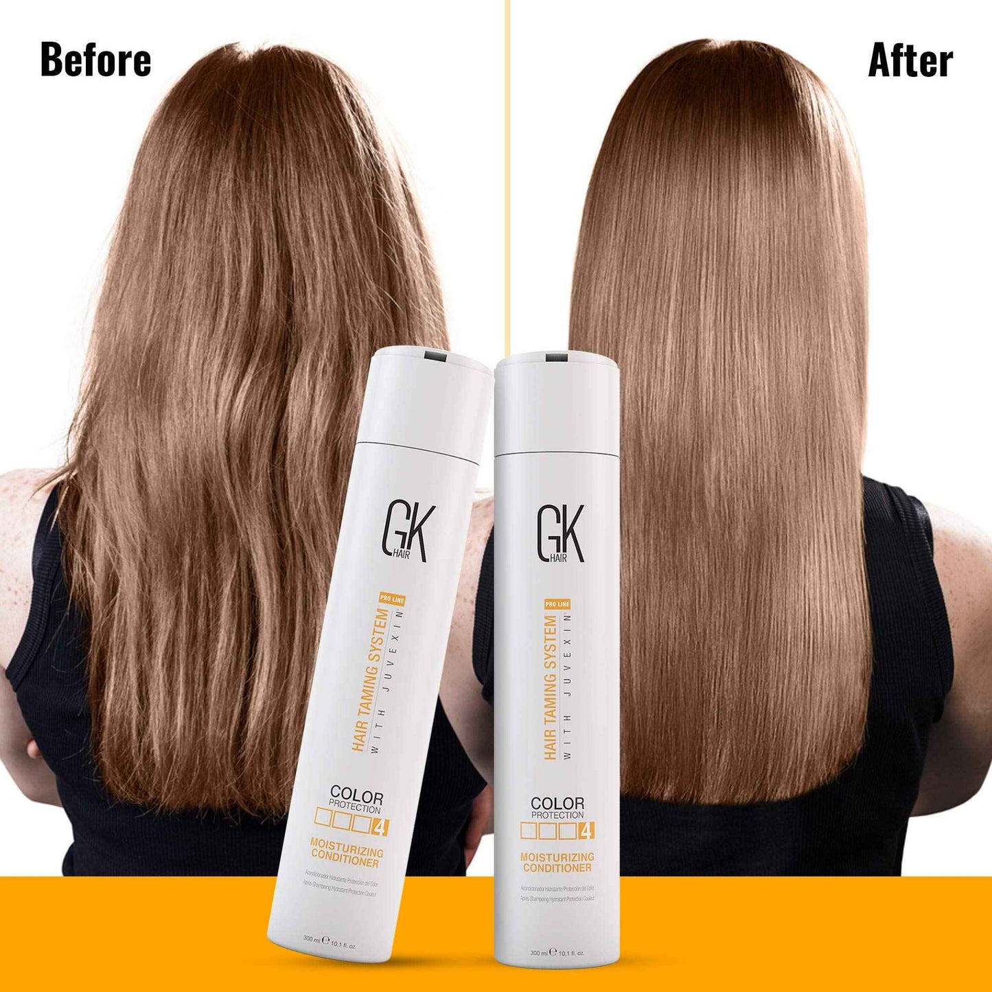 Global Keratin GK Hair Moisturizing Conditioner (10.1 fl.oz/300ml) -Silver Bombshell for Blonde and Gray Hair Removes Yellow Brassy Tones for Woman (280 ml/9.5 oz)
