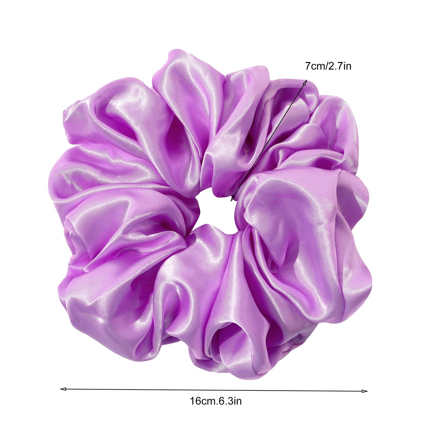 Scrunchies Hair Ties for Women - Big Silk Satin Scrunchie Exra Large Jumbo Gaint Oversized Cute Chiffon Scrunchy for Curl Thick Hair Ligas Para el Cabello De Mujer Hair Accessories Gift for Girls