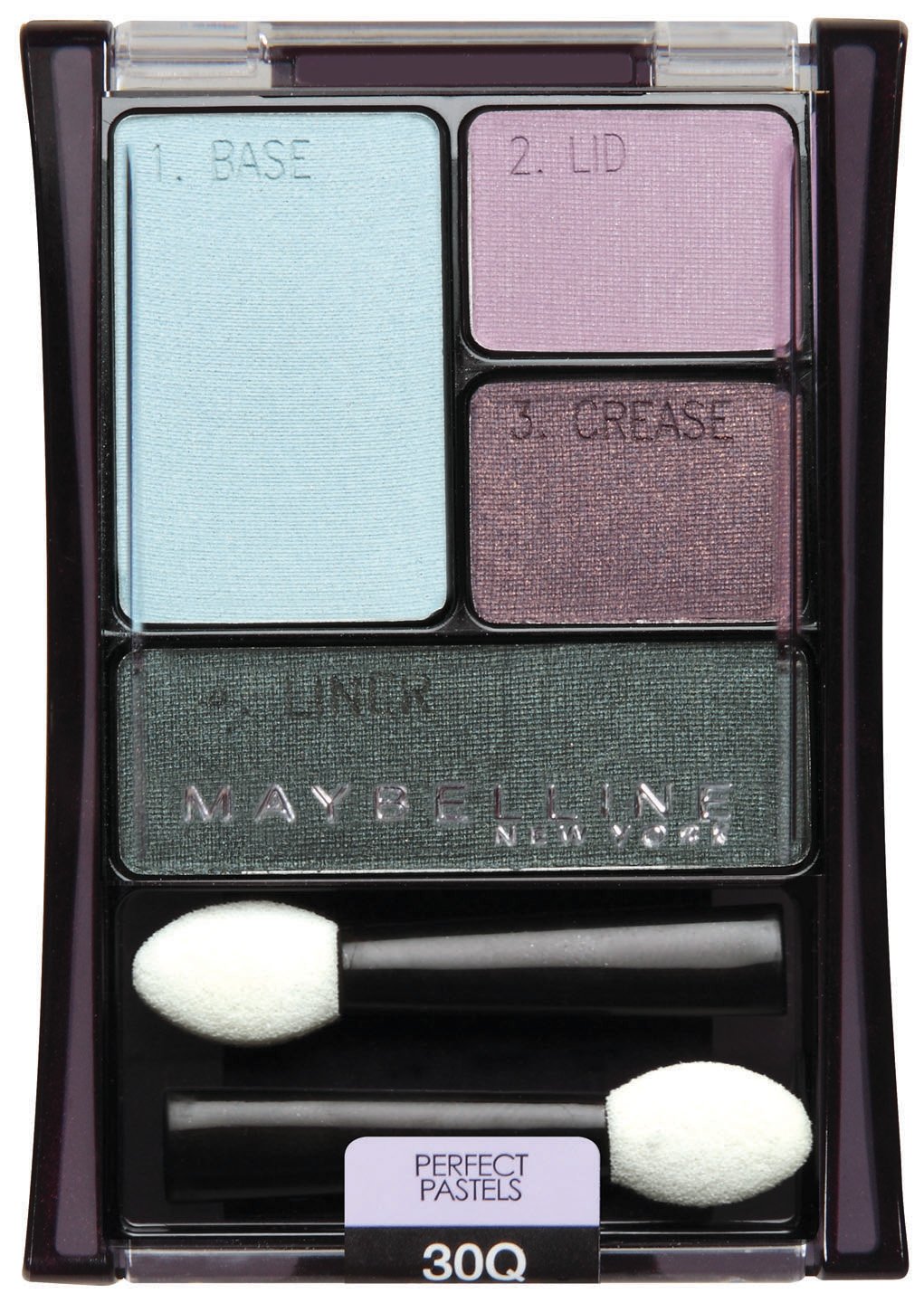 Maybelline New York Expert Wear Eyeshadow Quads, 30q Seashore Frosts Perfect Pastels, 0.17 Ounce