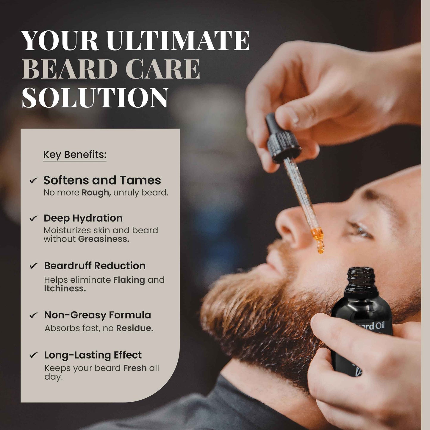 PURPLE DUCK Men's Natural Beard Oil – Hydrating & Nourishing Oil for Beard Growth – Organic Formula for a Softer, Fuller Beard – Silk Shorts 1 Oz