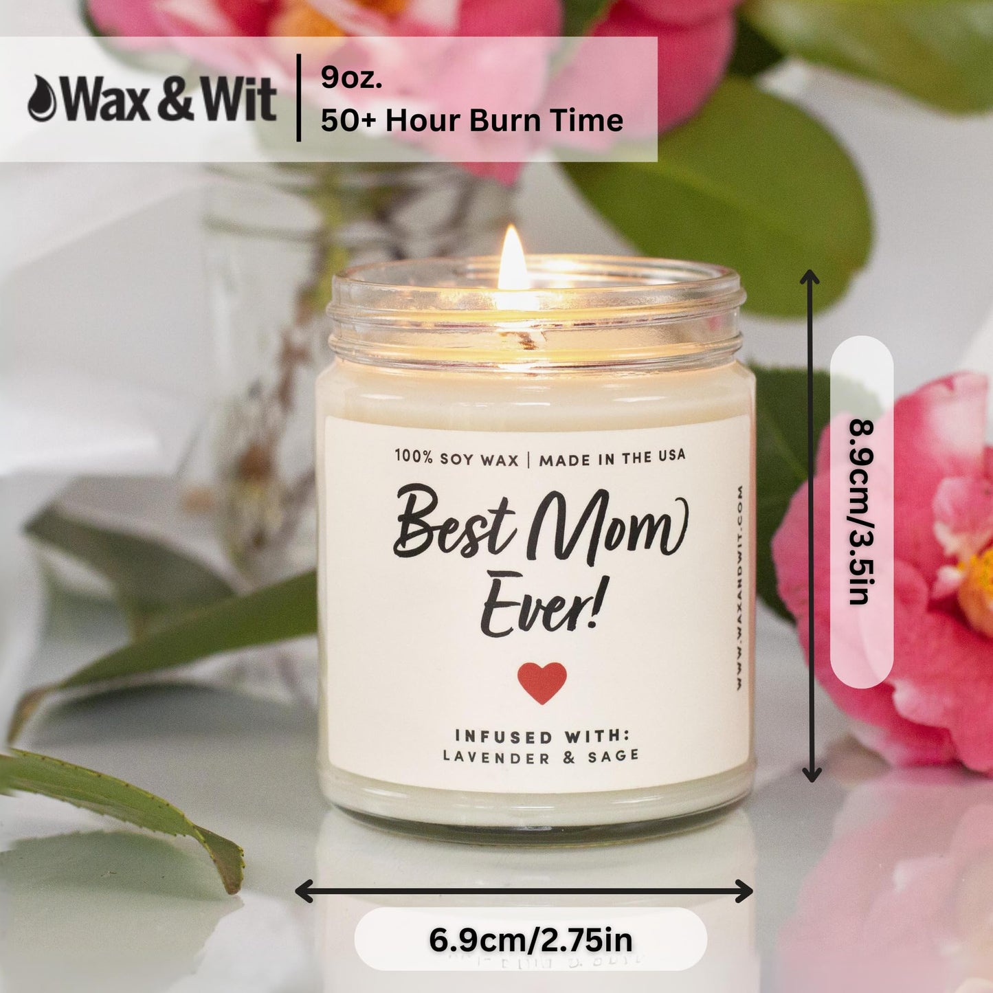 Birthday Gifts for Mom, Mom Candle, Best Mom Ever Gifts, Cool Gifts for Moms Birthday, Mom Gifts from Daughter, Mother Birthday Gifts, Best Gifts for Mom, Presents for Mom, Candle for Mom – 9oz