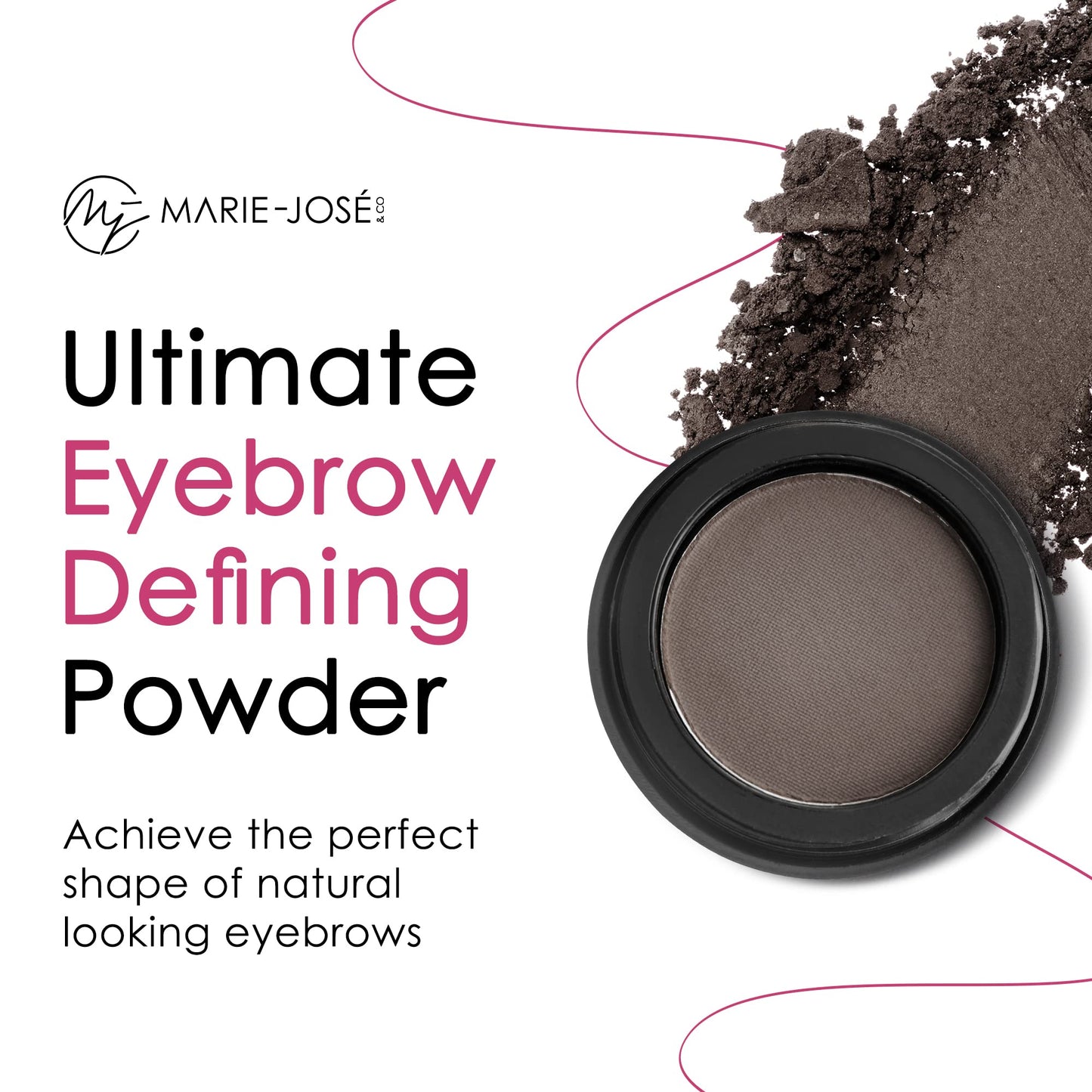 Marie-José & Co Dark Brown Eyebrow Powder - Effortless All-Day Brow Beauty