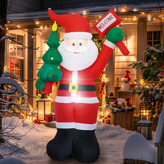 6 FT Christmas Inflatable Santa Claus Outdoor Decorations with Built-In LEDs, Blow-Up Santa for Yard Decorations, Inflatable Xmas Decorations for Christmas Indoor, Outdoor, Garden, Lawn, Winter Decor.