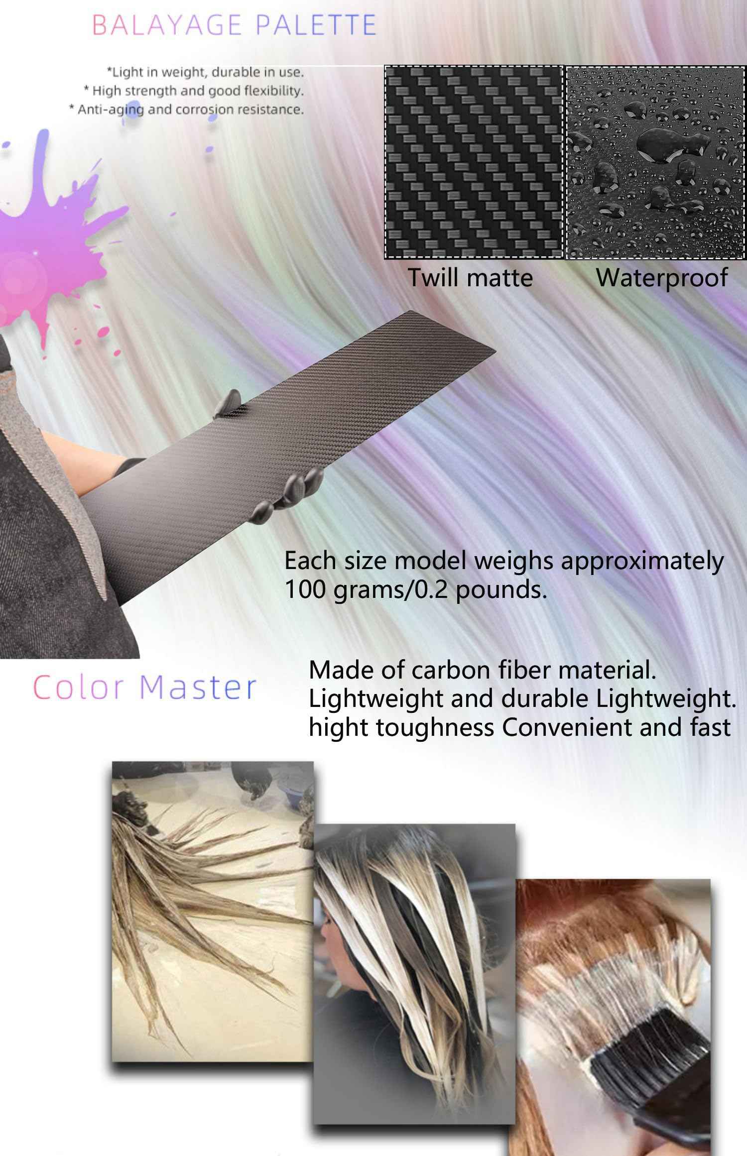 LingXuanGe Balayage Board Matte Board is a Hair Coloring Tool for Professional Salons and Hairdressers - Hair Coloring Board Coloring Dyeing Board(Matte Black A)