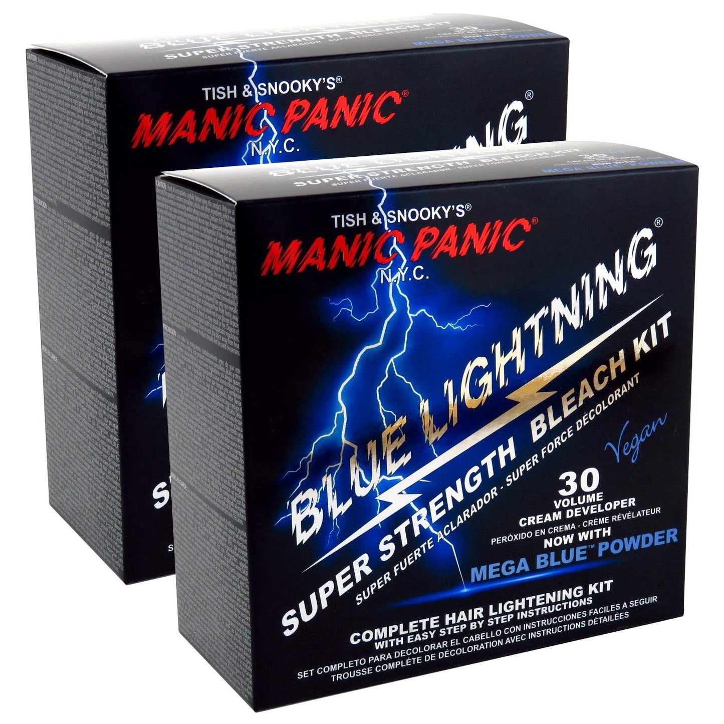 MANIC PANIC 30 Vol Blue Lightning Bleach Kit 2PK