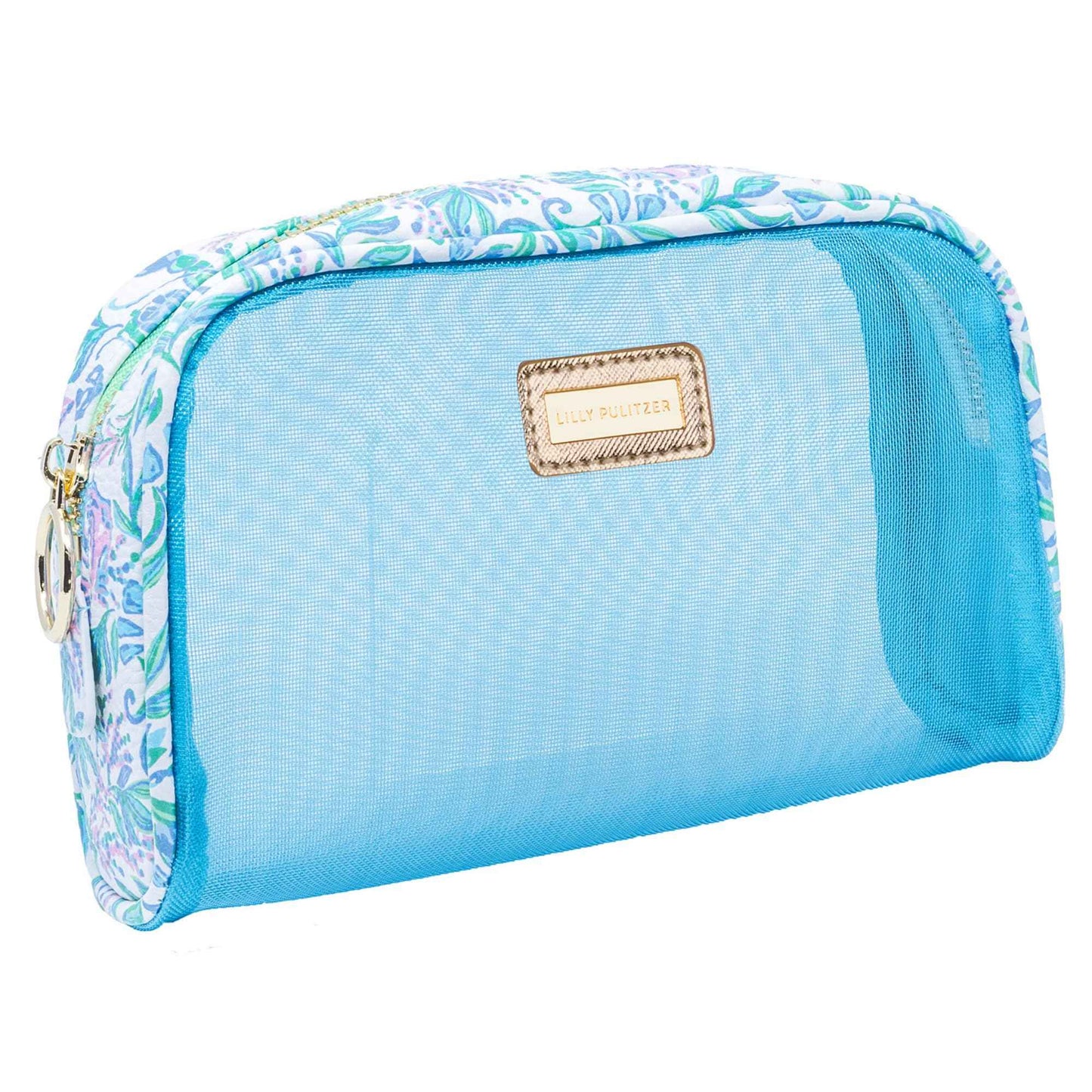 Lilly Pulitzer Clear Zipper Pouch, Cute Pencil Case for Adults, Travel Toiletry Bag, Small Pouch Bag for Supplies, Makeup or Toiletries, Just a Pinch