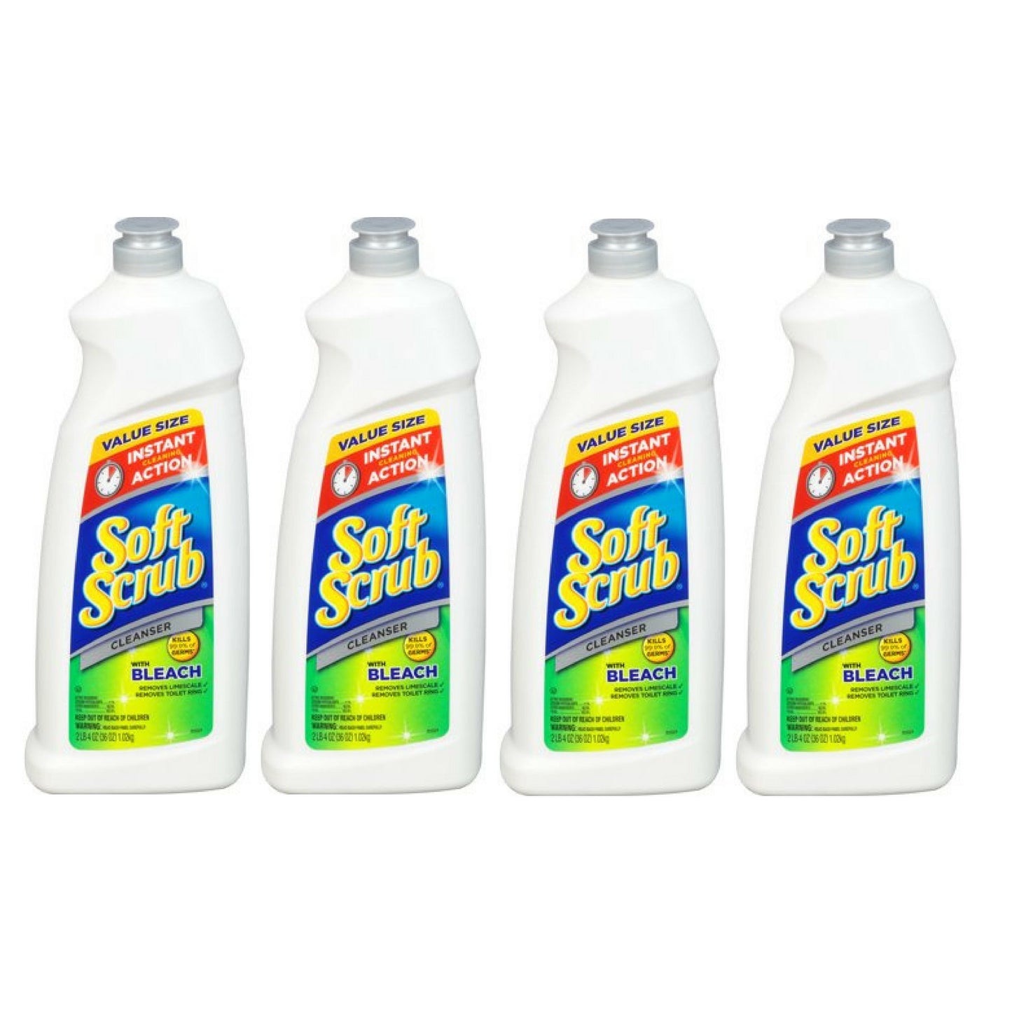 Soft Scrub Cleanser with Bleach, 36 oz - 4 Pack