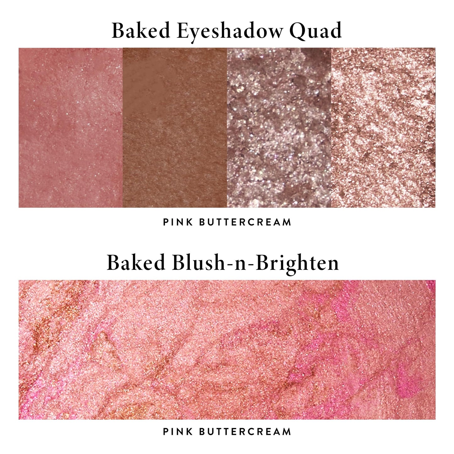 LAURA GELLER NEW YORK Pink Buttercream Bakery Gift Makeup Kit | Eyeshadow Palette 4 Pigmented Eyeshadows Blendable Natural Look and Marbleized Lightweight Natural Finish Baked Blush Pink Buttercream