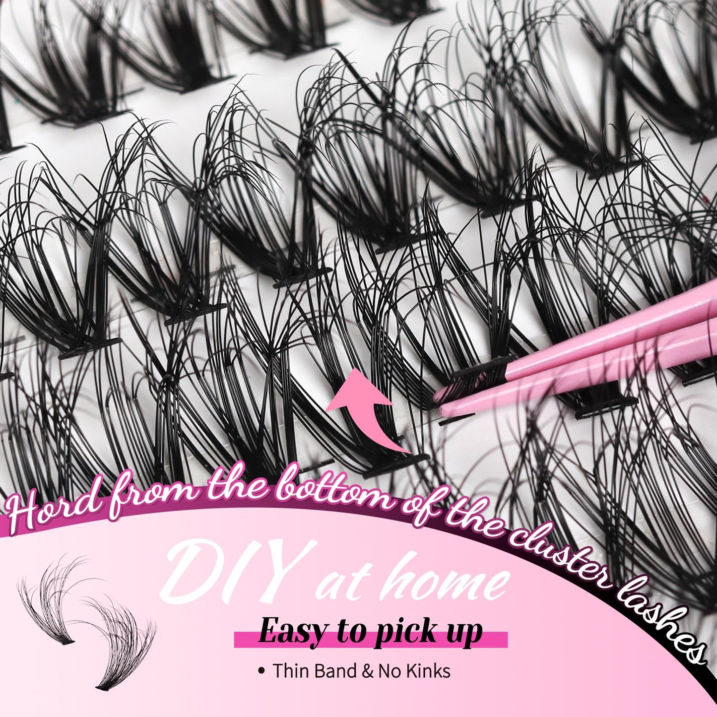 Veleasha Lash Clusters 240PCS Individual Lashes 30D+40D-9-16MIX Eyelash Clusters D Curl Clusters Lashes Fluffy Cluster Eyelash Extensions False Eyelashes DIY Eyelash Extension at Home(30D+40D,9-16MIX)