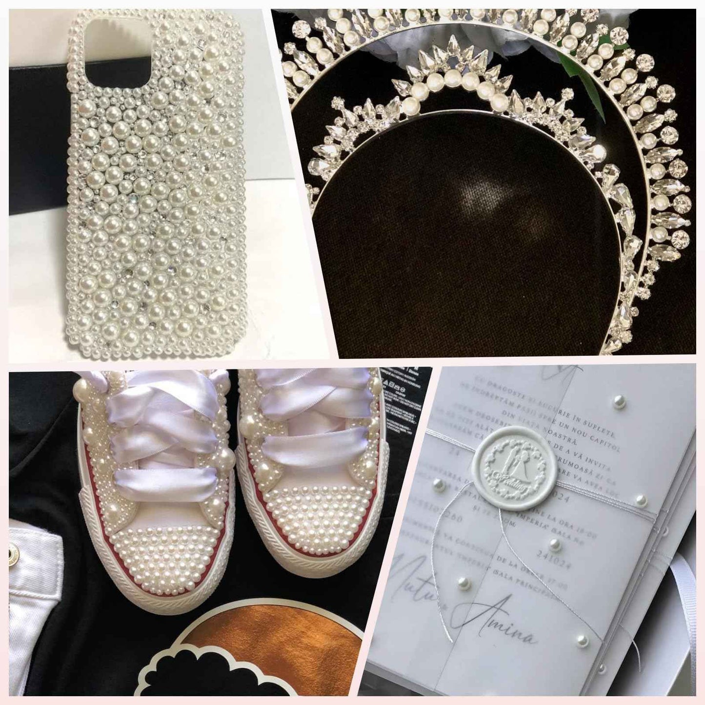 OPMADM 14000 Pcs Flat Back Pearls for Crafting with B7000 Glue White Half Pearl Beads for Jewelry Making Beads for Nails Party Face Clothes Shoe Balloon Birthday Decorations Cup DIY 2/3/4/5/6/8mm