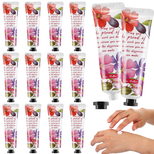 Dansib Bulk Hand Cream Gifts for Women Employee Teacher Appreciation Gifts Mothers Day Nurse Week Gifts Travel Size Hand Lotion Thank You Gifts for Staff Coworker Volunteer(12 Pcs)