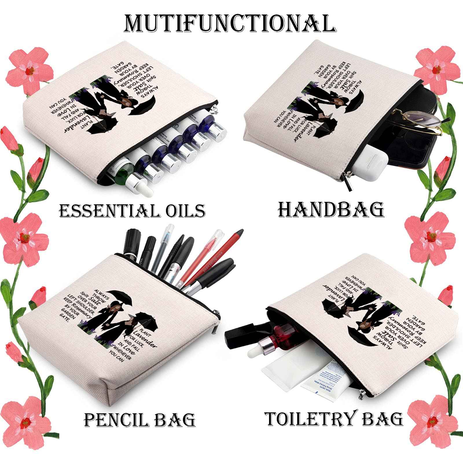 WCGXKO Women TV Show Inspired Gift Salt Rosemary Lavender Love Witchcraft Witchy Bag for Women (Salt Rosemary Lavender Love)