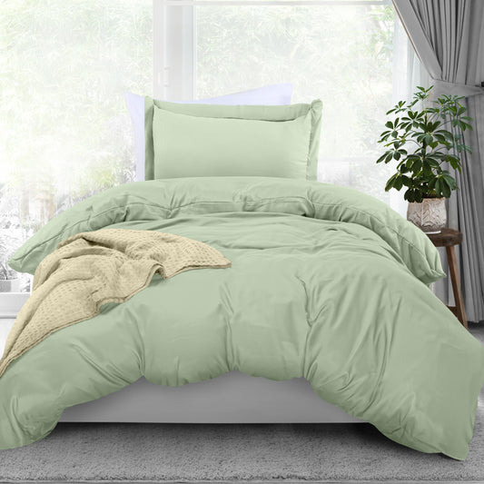 Utopia Bedding Duvet Cover Twin Size - 1 Duvet Cover with 1 Pillow Sham - 2 Pieces Bedding Duvet Cover with Zipper Closure - Soft Brushed Microfiber, 68 X 90 Inches (Pack of 10, Twin Sage)