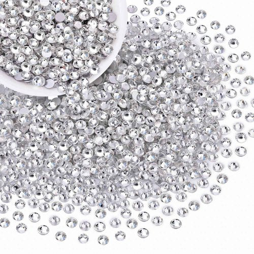 2000PCS SS20/5mm Crystal Rhinestones (Clear), Bedazzling Flatback Glass Rhinestones for Crafting Decor, Gems Diomand Charms for Tumbler Shoes Clothing Mugs Nail Art