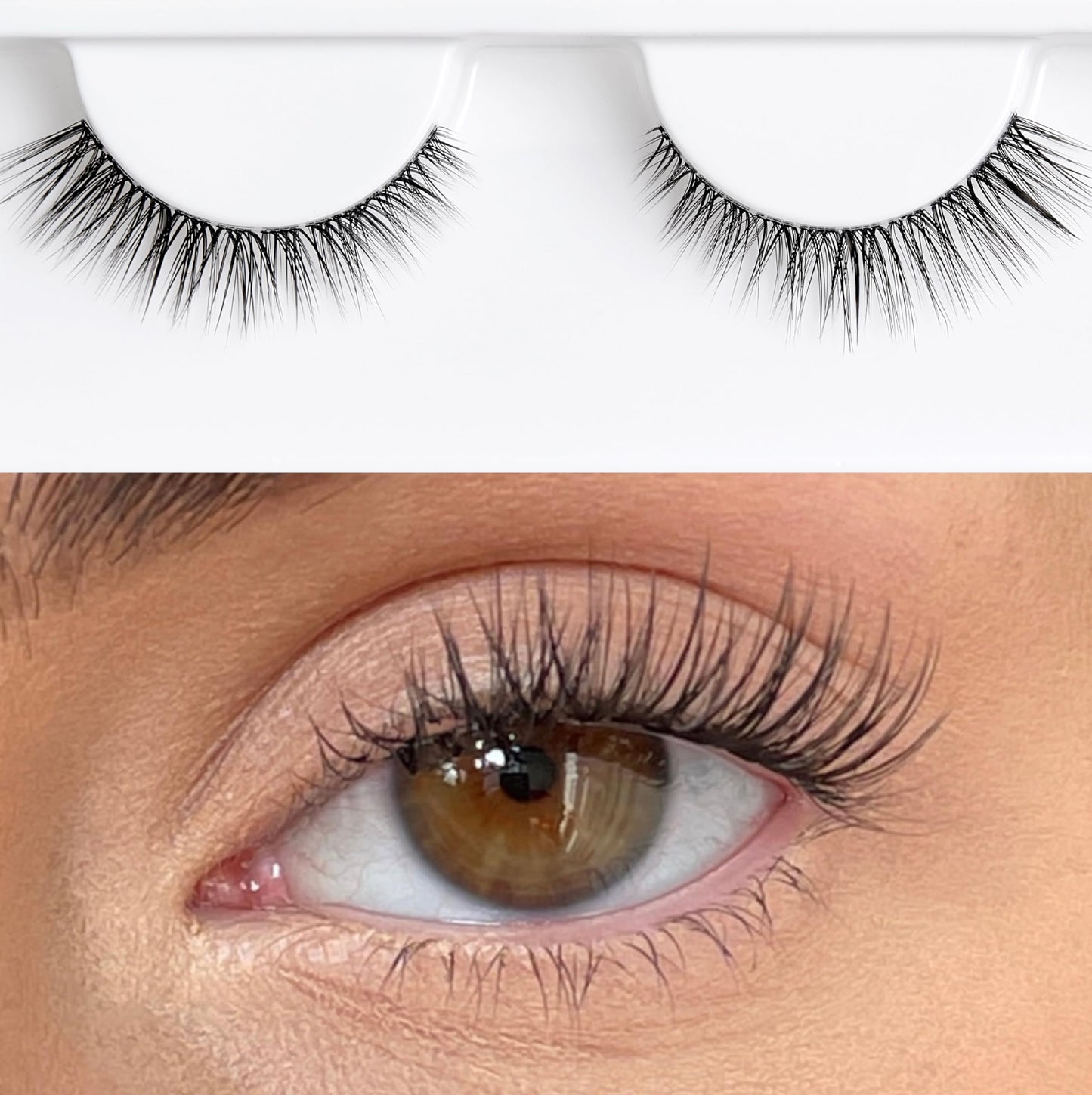 AIRE STUDIO Camera’s Rolling False Eyelashes Natural Look - Natural False Lashes - Soft Thin Clear Band - Natural Lashes