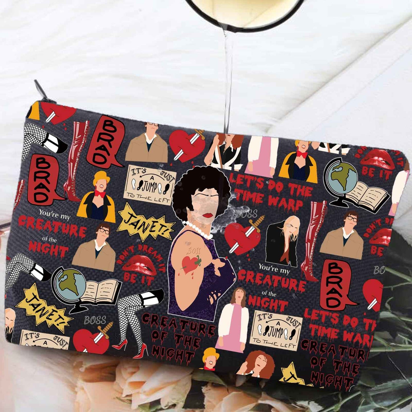 G2TUP Brad & Janet Makeup Bag Musical Film Fans Gift Don't Dream It Be It Zipper Pouch Musical Merch (Don't Dream New)