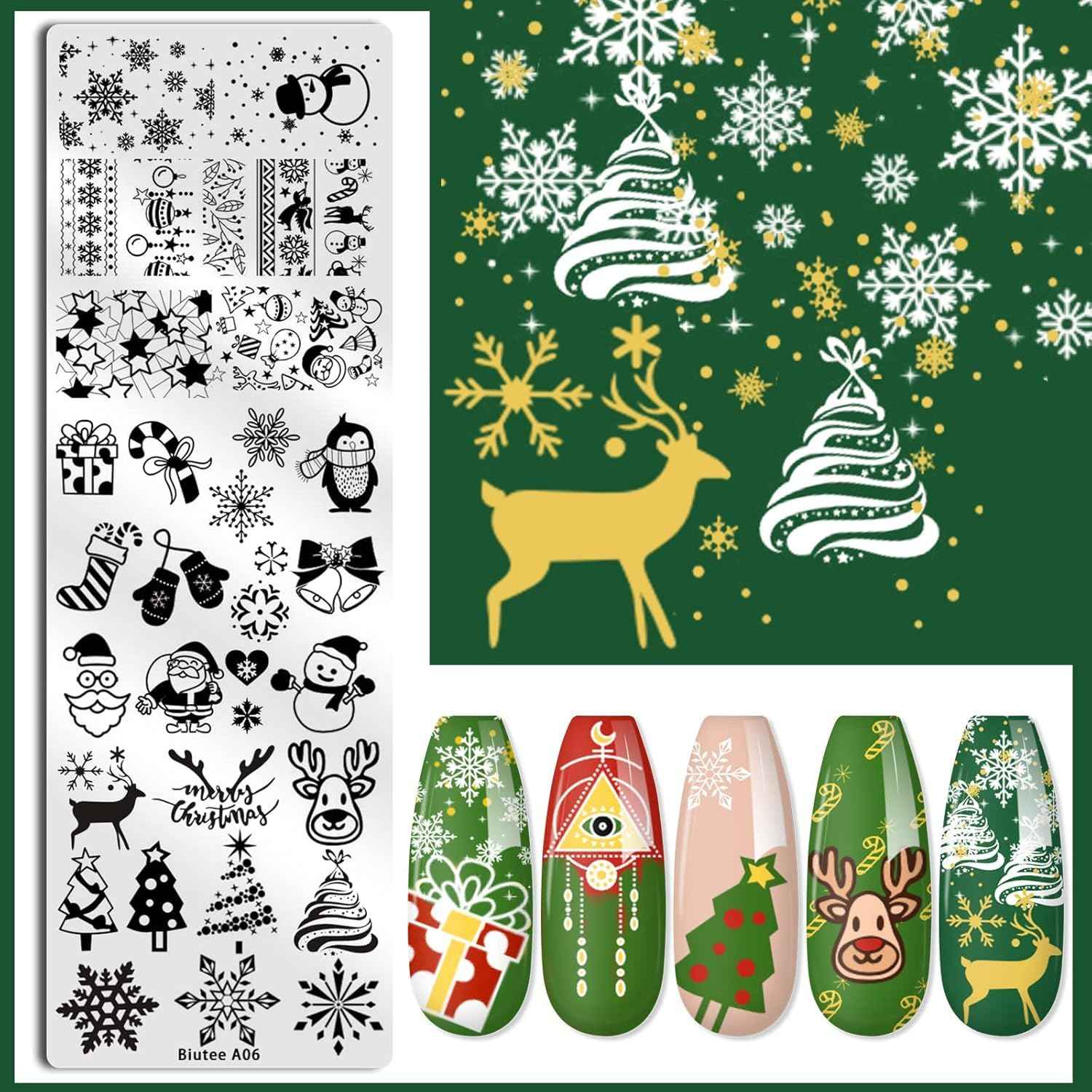 Biutee Gel Nail Stamping Kit with 8 Colors Nail Stamping Polish Gel Nail Stamping Plates 10PCS Nail Stamp Plates Nail Stamper Starry Sky Lace Flower Leaves Animal Nail Stamping Kit Nail Design