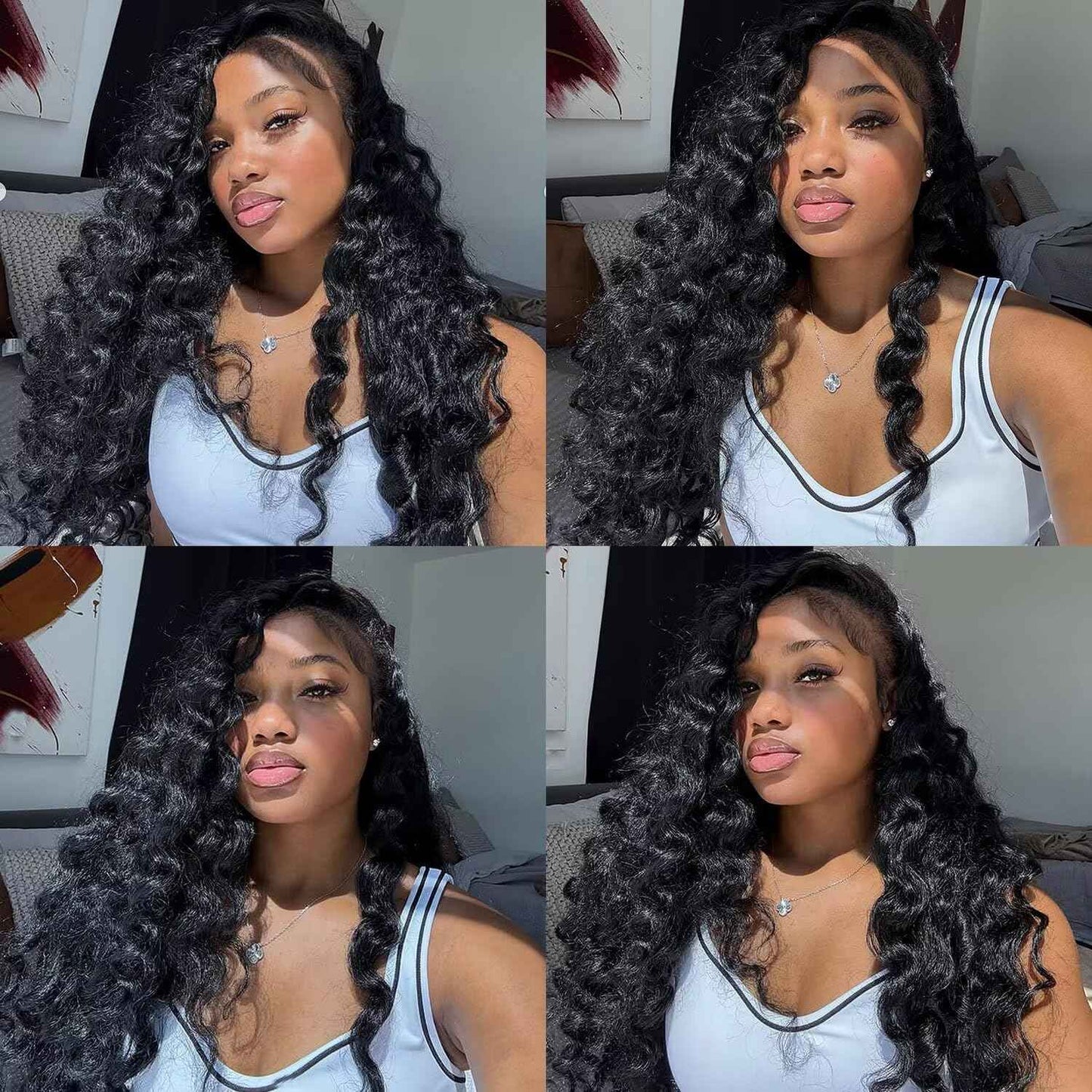 Lemoda Burmese Deep Wave Bundles Human Hair 16 Inch 100% Unprocessed Raw Human Hair Loose Deep Wave Bundles Extensions 15A Raw Burmese Curly Bundles Natural Color