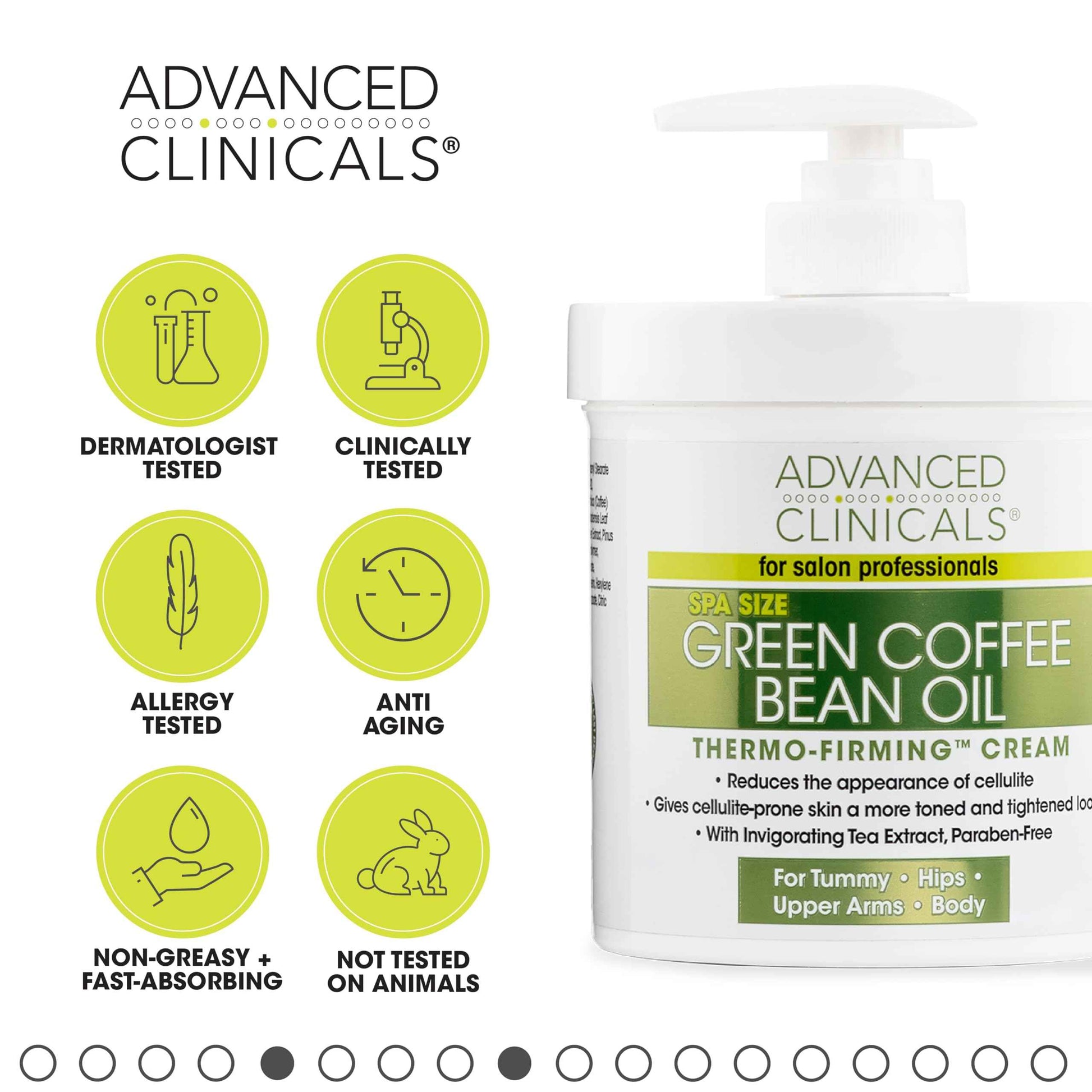 Advanced Clinicals Green Coffee Bean Oil Firming Cream + Vitamin C Body Oil Set
