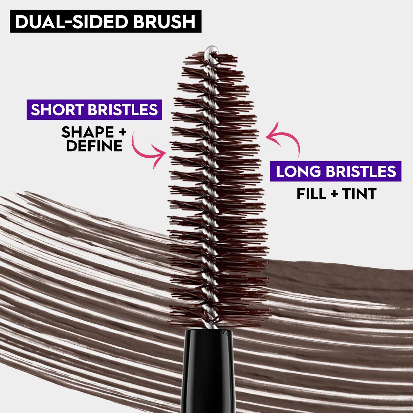 Urban Decay Big Bush Volumizing Tinted Brow Gel (Dark Drapes - Universal Dark Brown), Waterproof, Smudge-Resistant, Flake-Resistant, Buildable Brow Gel Fibers, Up to 24 HR Hold - 0.19 fl oz