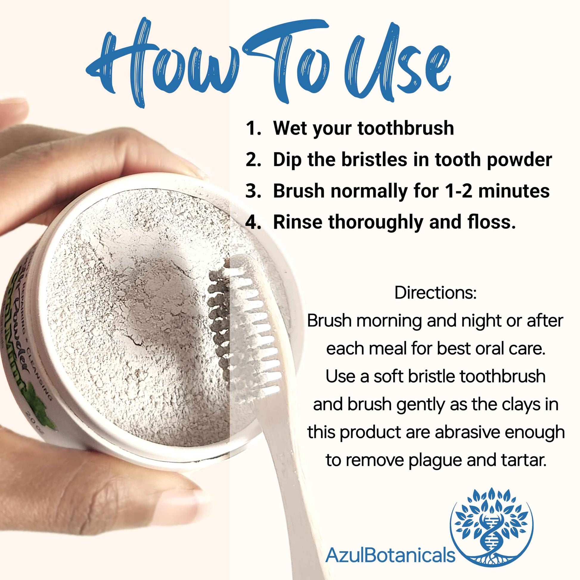 Remineralizing & Cleansing Tooth Powder, Cool Mint. Fluoride Free, SLS Free, Nano Free for Organic Oral Wellness