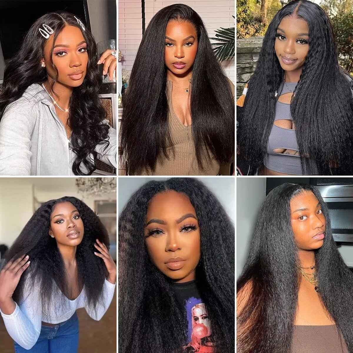 Selina Hair 5x5 Lace Closure Human Hair Kinky Straight Free Part Yaki Brazilian Virgin Hair Natural Black Color 18 Inch