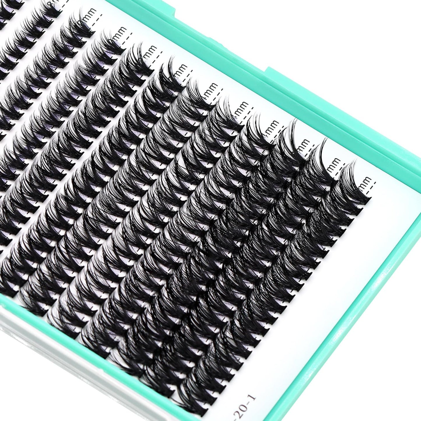 Bodermincer Lash Extension 240pcs C Curl 10D/20D Cluster Mixed, 8/9/10/11/12mm,10/11/12/13/14mm,12/13/14/15/16mm Mixed 8-10-12-14-16mm MIX Individual Cluster Lashes (40D-D Curl-15mm)