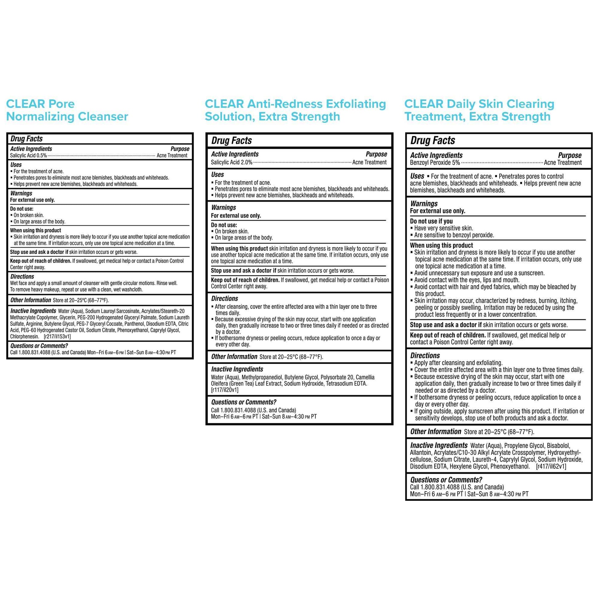 Paula's Choice Blemish Control, CLEAR Extra Strength Acne Travel Kit, 2% Salicylic Acid & 5% Benzoyl Peroxide for Severe Acne, Redness Relief, Two Week Trial Size