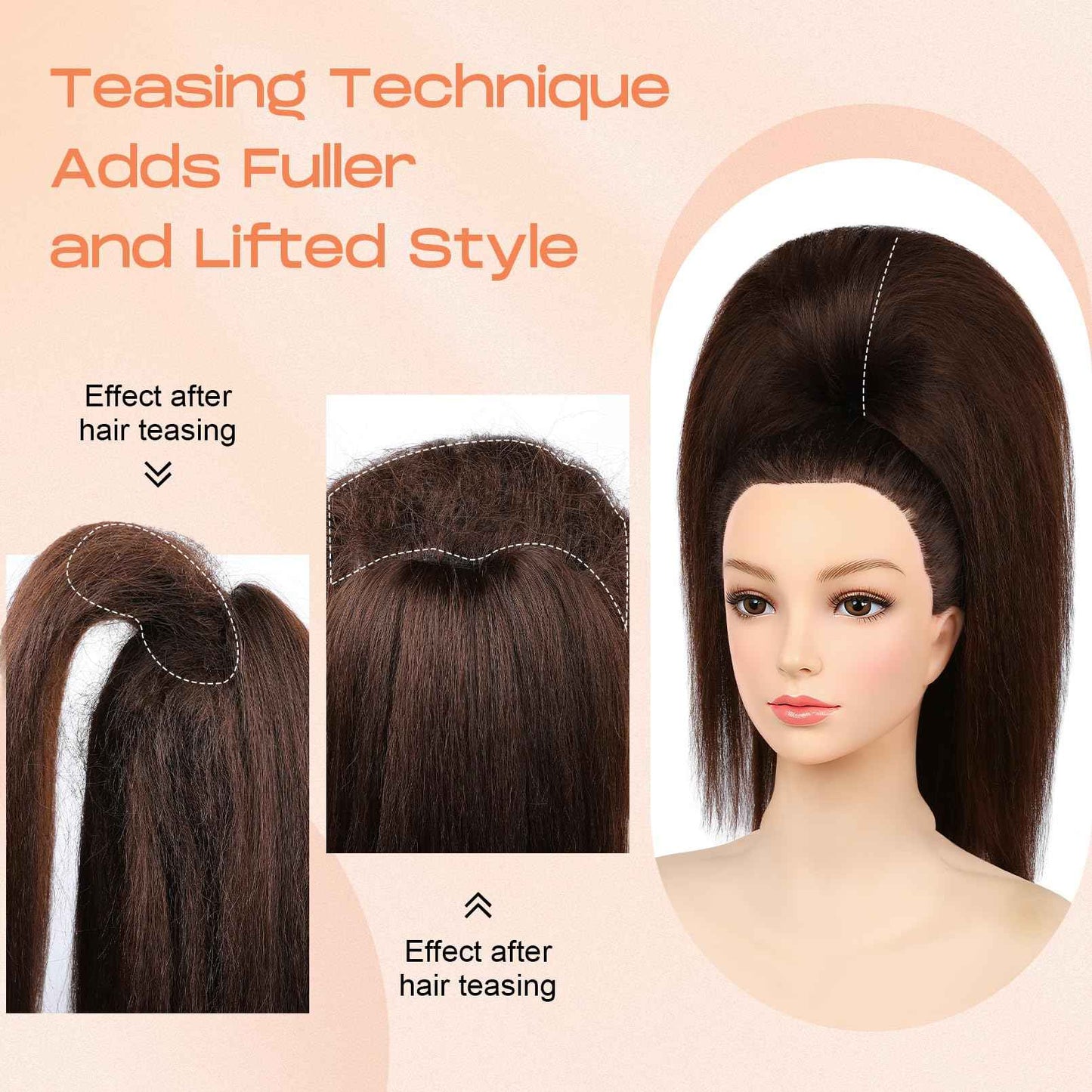 SEIKEA Cheer Ponytail Hair Piece, 100% Super Protein Fiber Straight Cheerleader Hairpiece Lightweight Silky Smooth Fluffy 18" Ponytail Extension for Cheerleader Competition, Dance Blonde