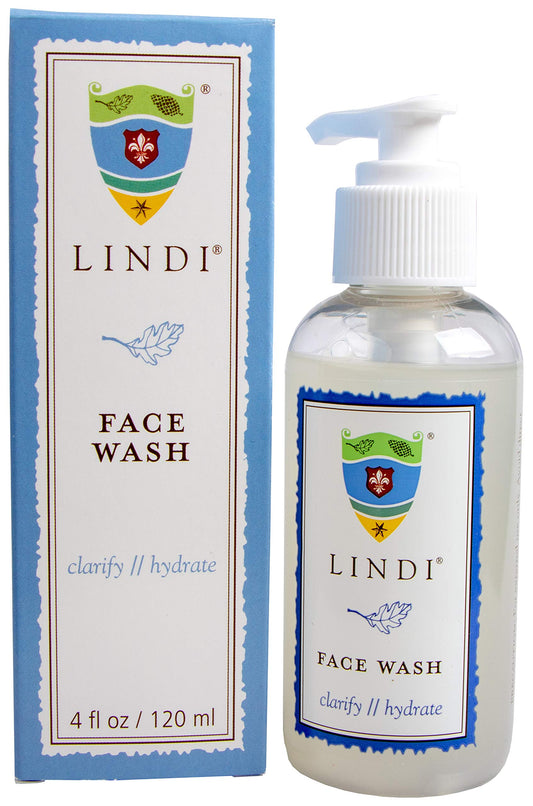 Lindi Skin Face Wash for Dry & Sensitive Skin - Gentle, Moisturizing Formula That Hydrates & Refreshes Your Body and Scalp - Reduce Facial Rashes, Redness, and Iitching (4 fl oz)