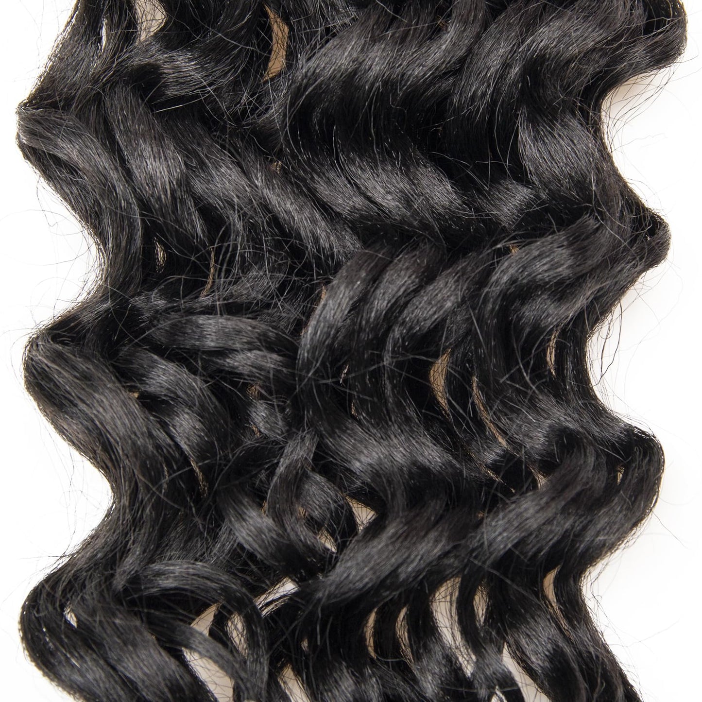 Ocean Wave Crochet Hair Deep Wave Curly Crochet Hair For Black Women Hawaii Curly Braiding Hair Synthetic Bohemian Crochet Braid Water Wave Crochet hair Extensions(Pack of 2, Black)