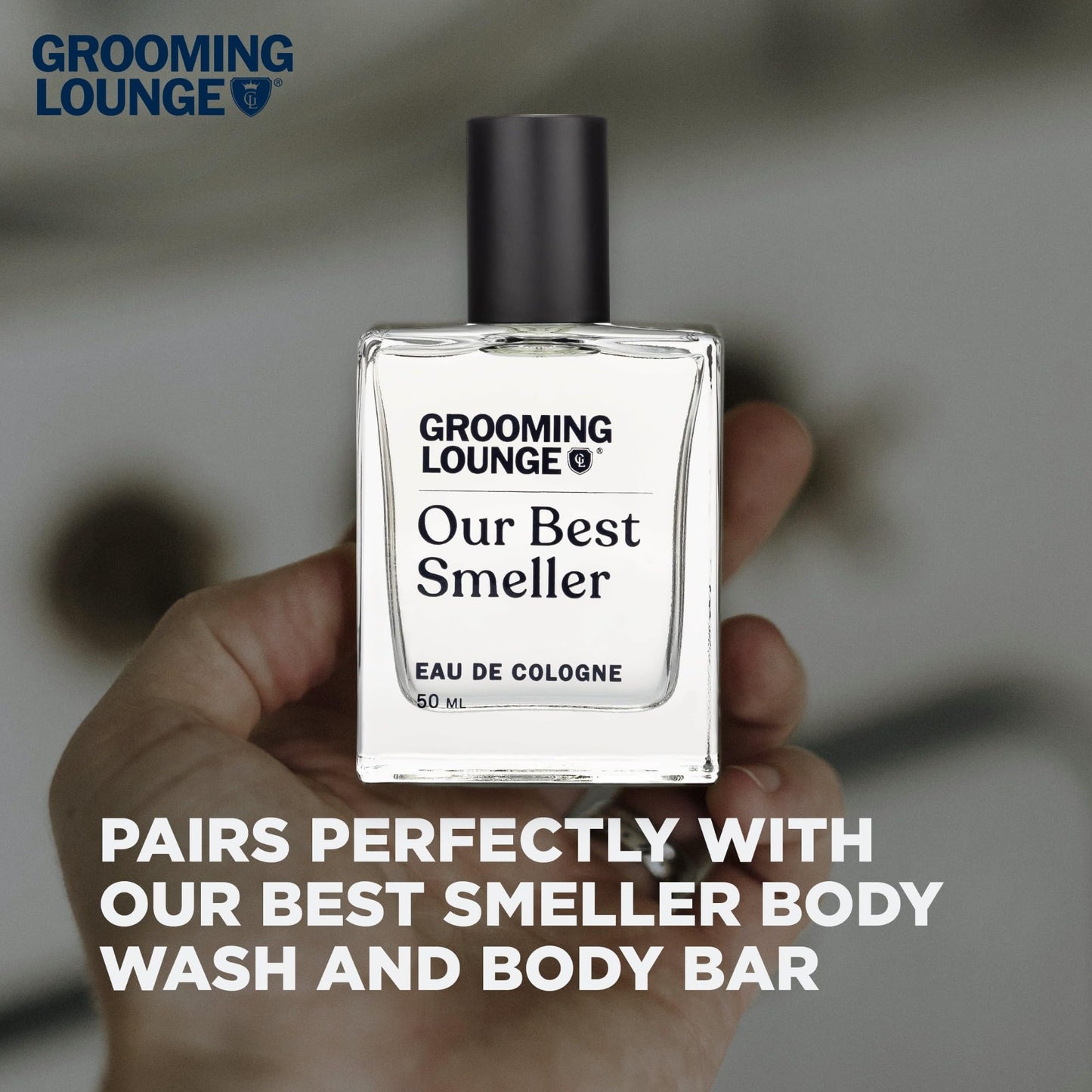 Grooming Lounge Our Best Smeller Cologne - Long-Lasting Black Pepper and Vanilla Scent - Energizing and Confidence Enhancing - No Parabens - Cruelty Free - Vegan Friendly - Day or Night Use - 1.7 oz