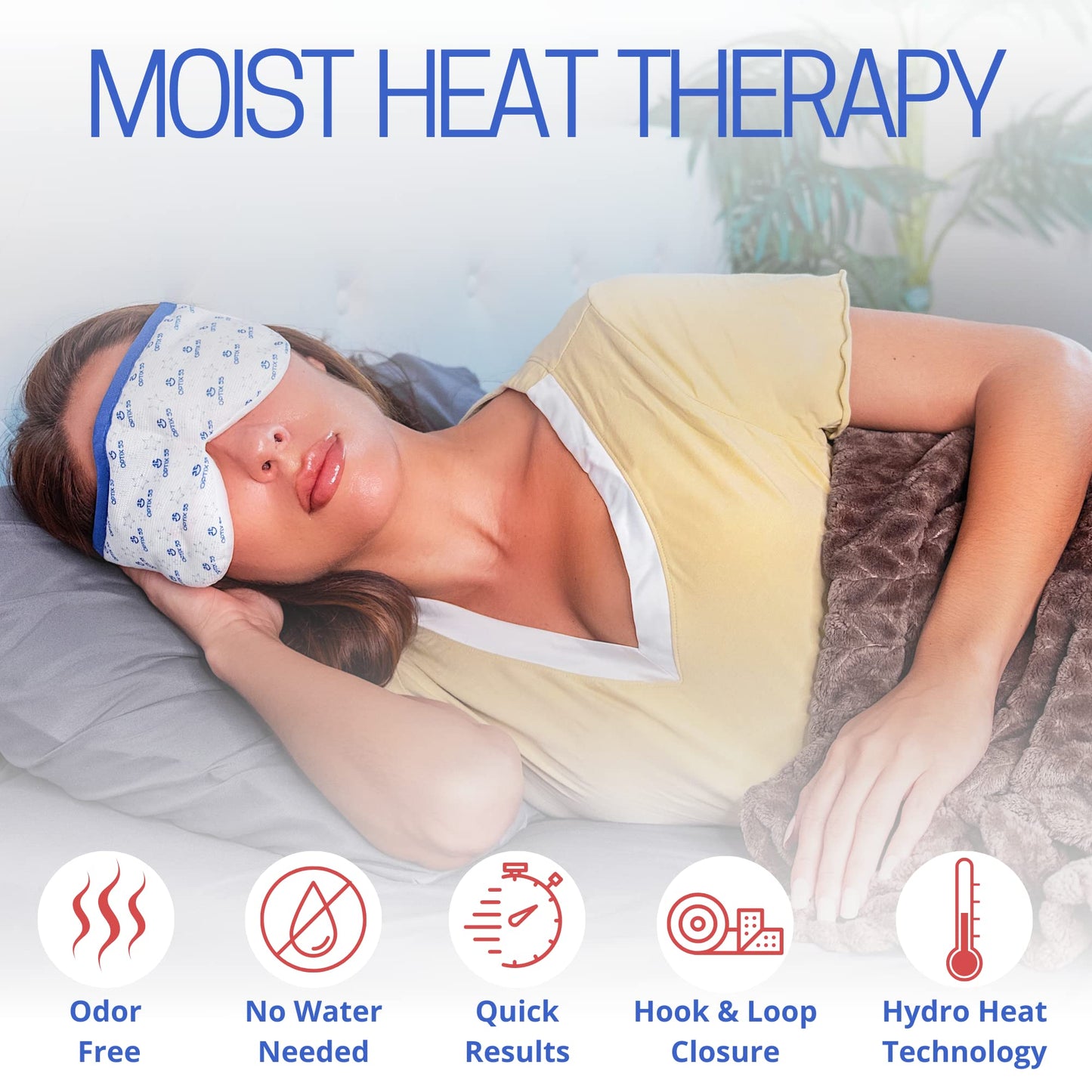 Eye Mask for Dry Eyes - Moist Heat Microwave Activated Warm Compress, Relieves Stye & Pink Eye