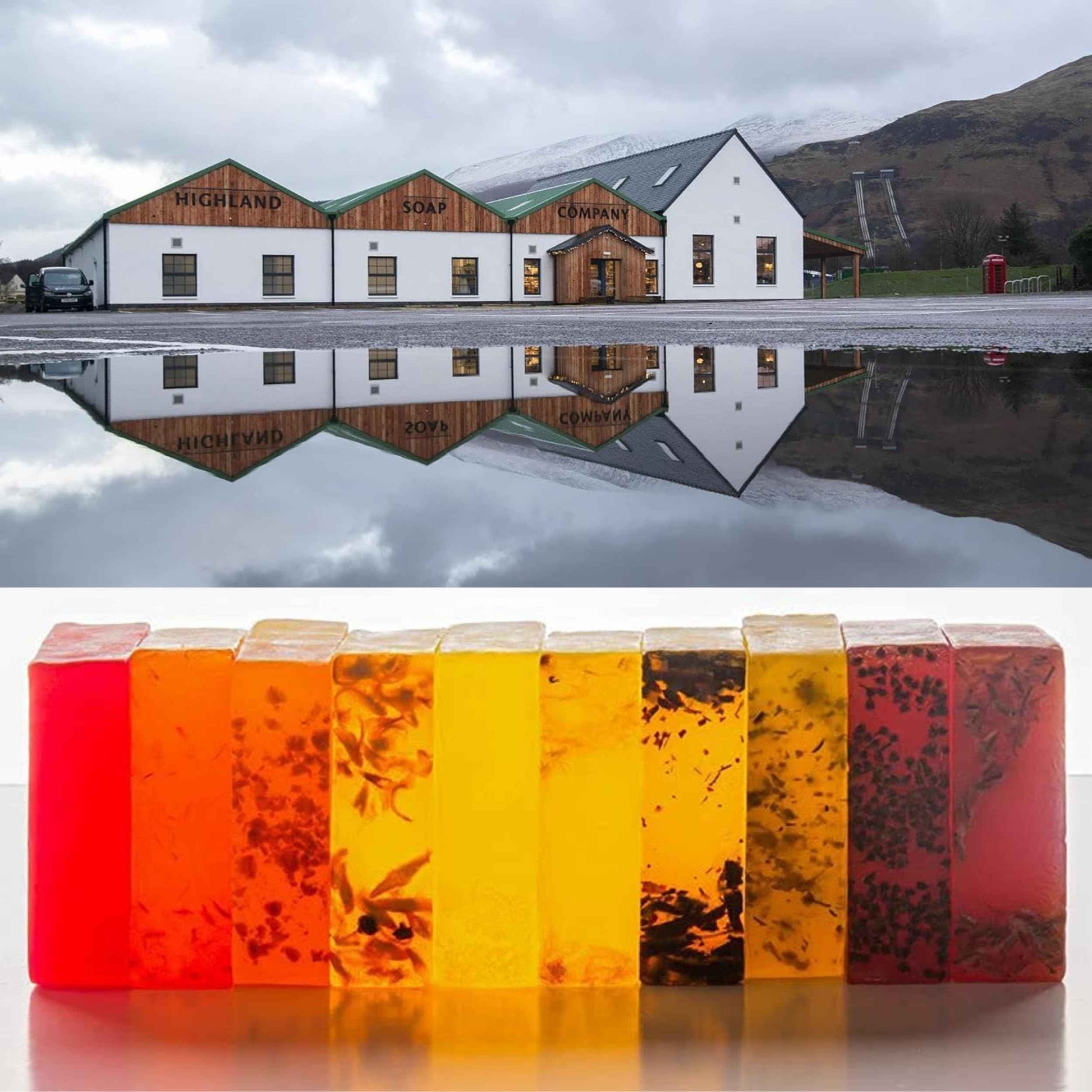 The Highland Soap Company, Handmade Scottish Organic Vegetable Oil Glycerin Soap Bar, Highland Lavender, 5.3oz (Pack of 2)