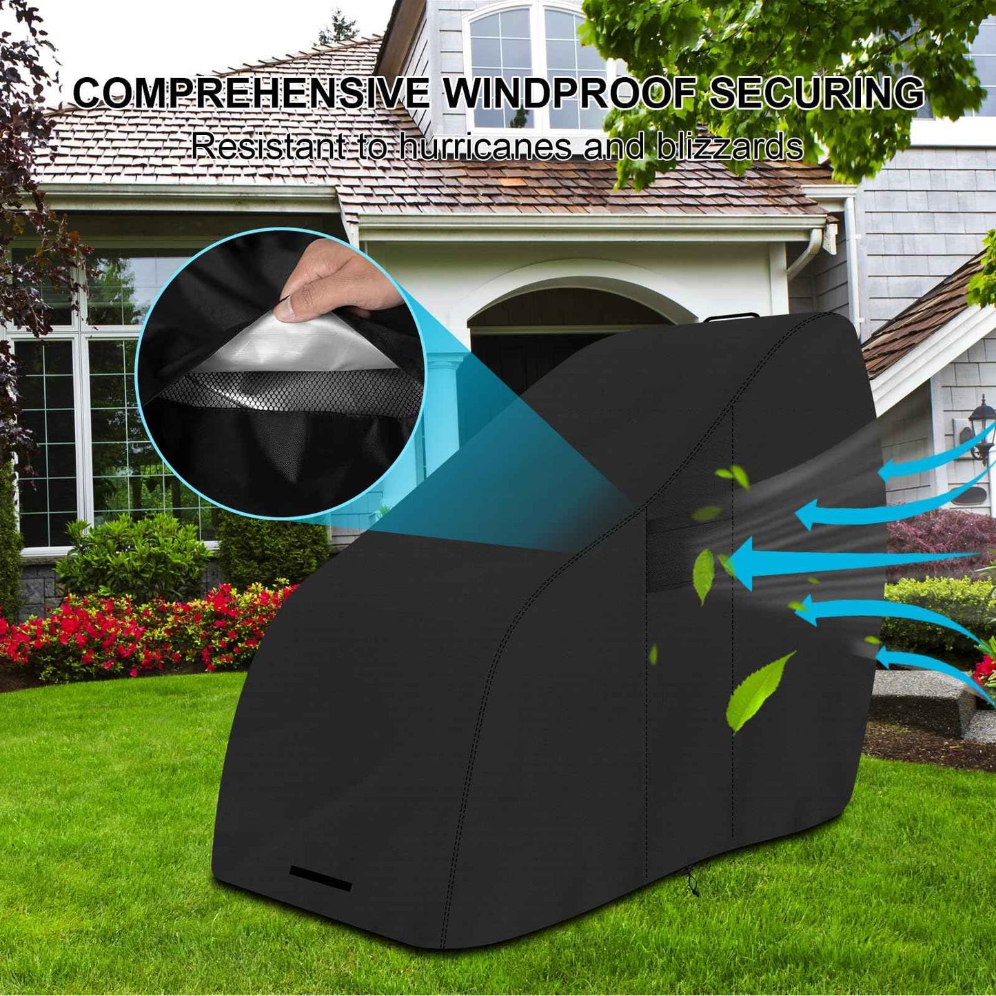 Massage Chair Cover, 600D Oxford cloth waterproof Full Body Zero Gravity Chair Covers, UV resistant Shiatsu Massage Recliner Chair Cover, tear resistant, with storage bag, black, 63x39.5x55.5 in