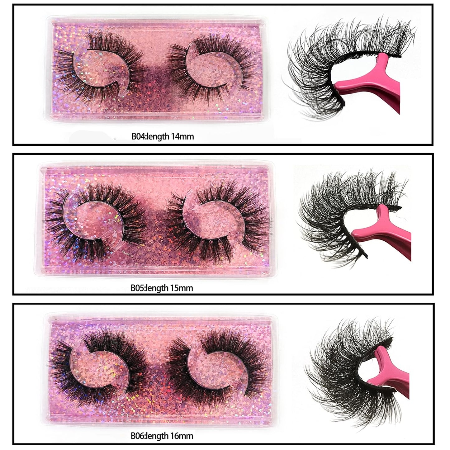 U-Hotmi Fluffy False Eyelashes 12-15mm Natural Look Lashes 10 Styles Faux Mink Lashes Bulk Total 20 pairs