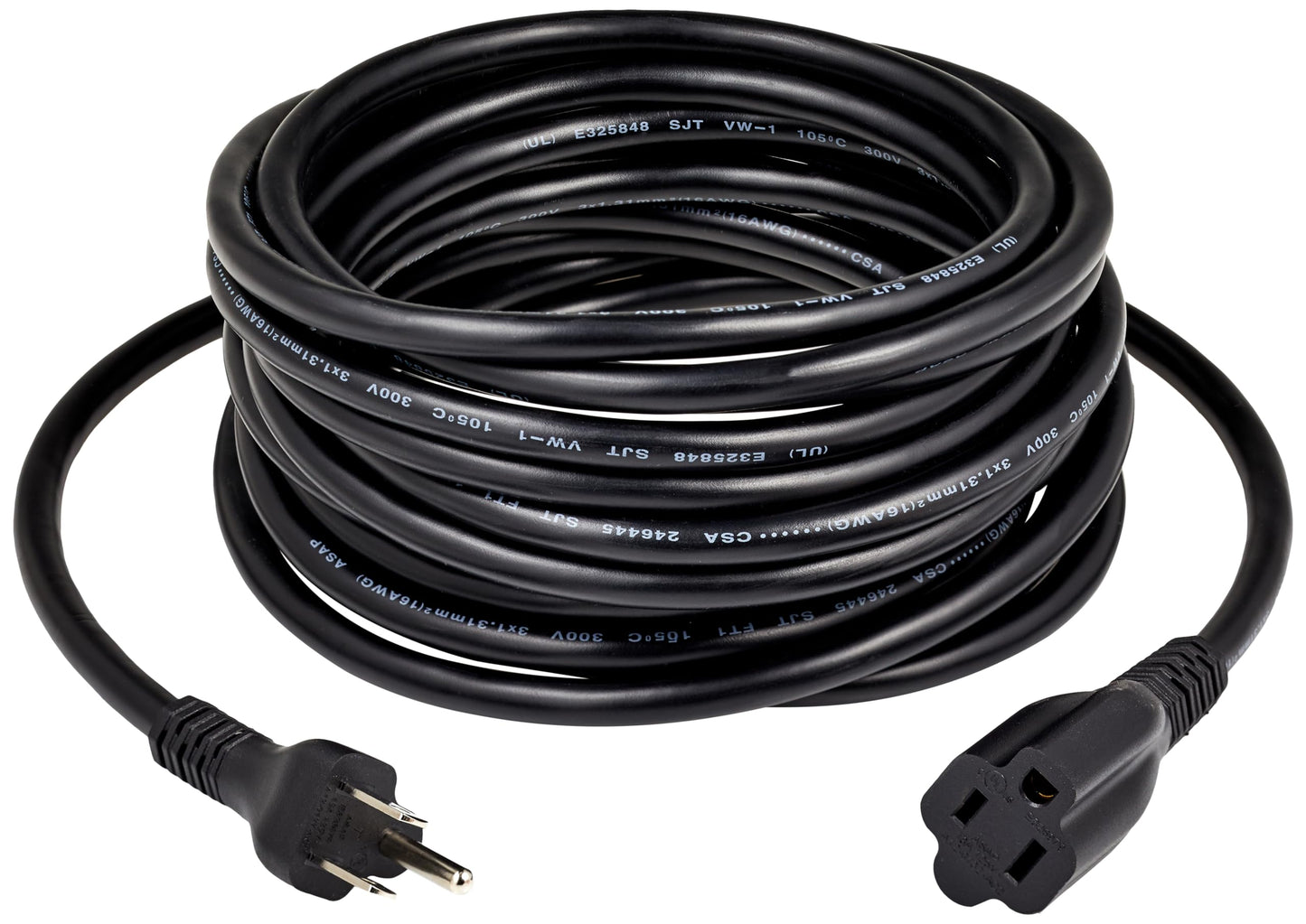 Amazon Basics Power Extension Cord, 25 Feet, 13 Amps, 125V, Black